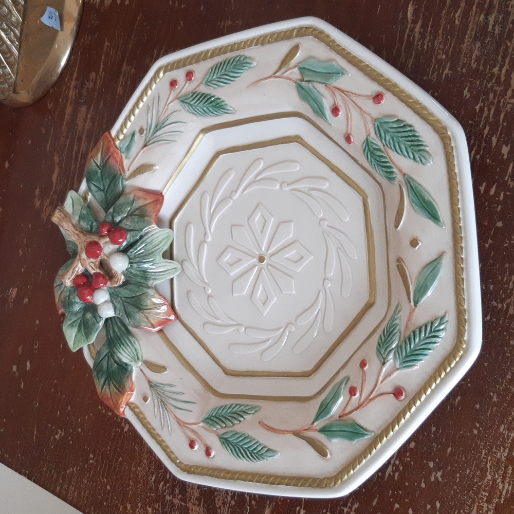 Fitz and Floyd Christmas Winter Wonderland Server